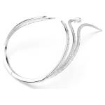 Vienna necklace Mixed cuts, White, Rhodium plated